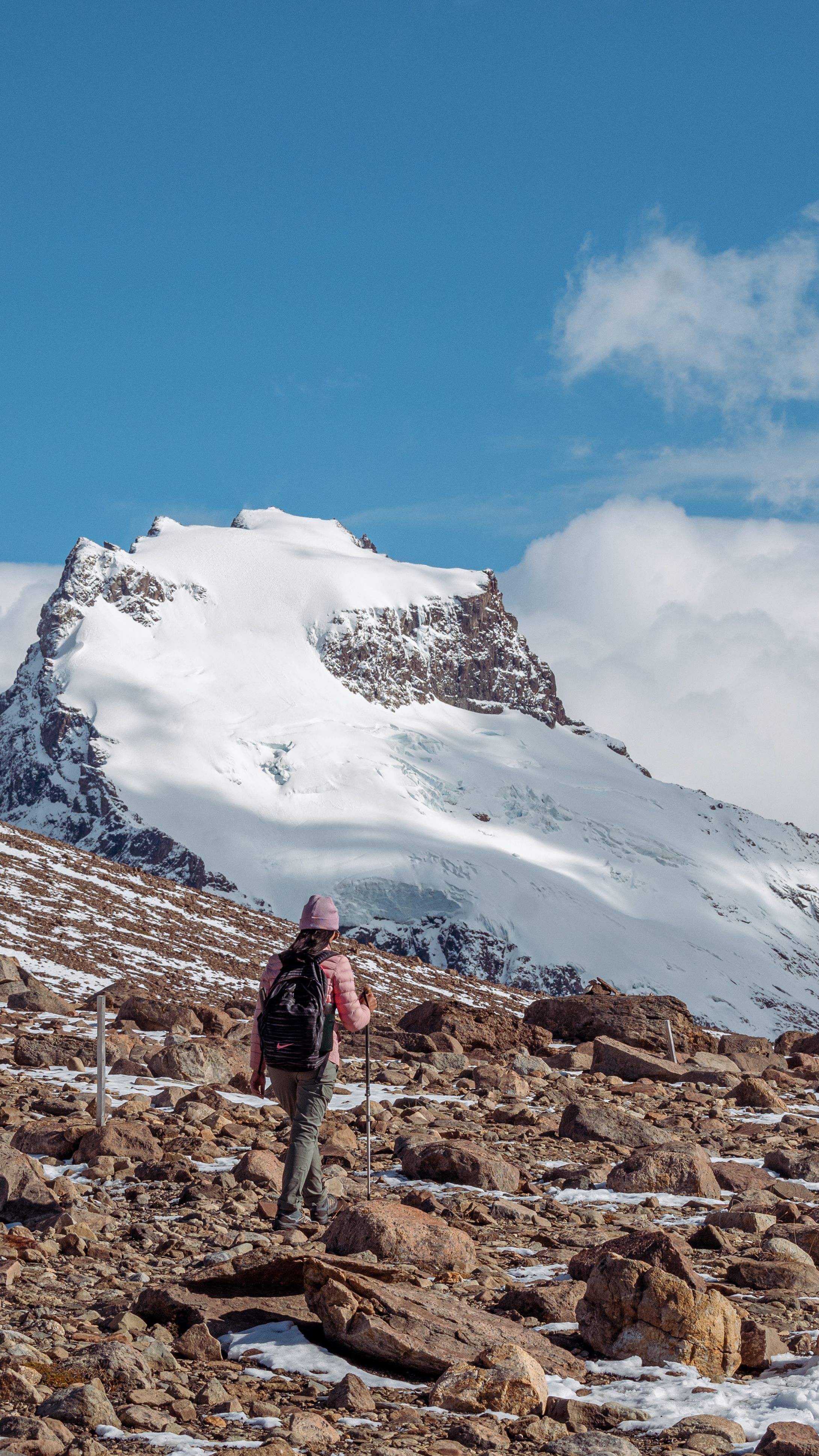 Backpacker High in Mountains · Free Stock Photo