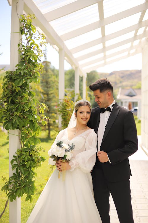 Newlyweds Posing Together