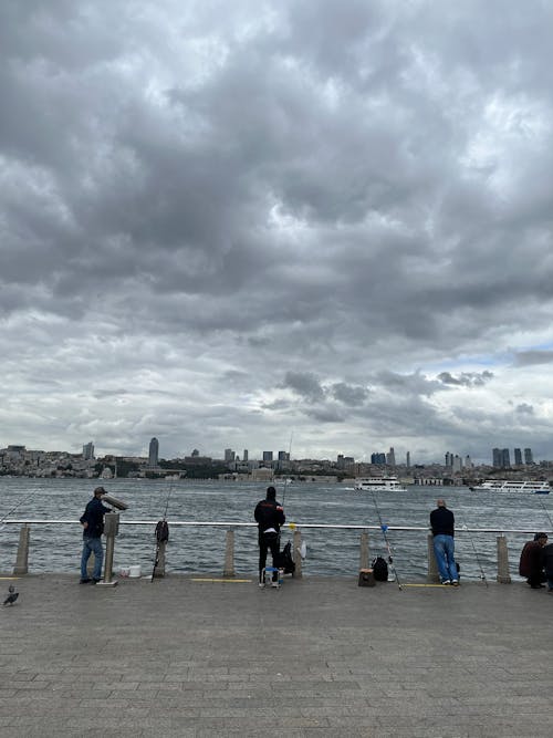 People fishing in Istanbul