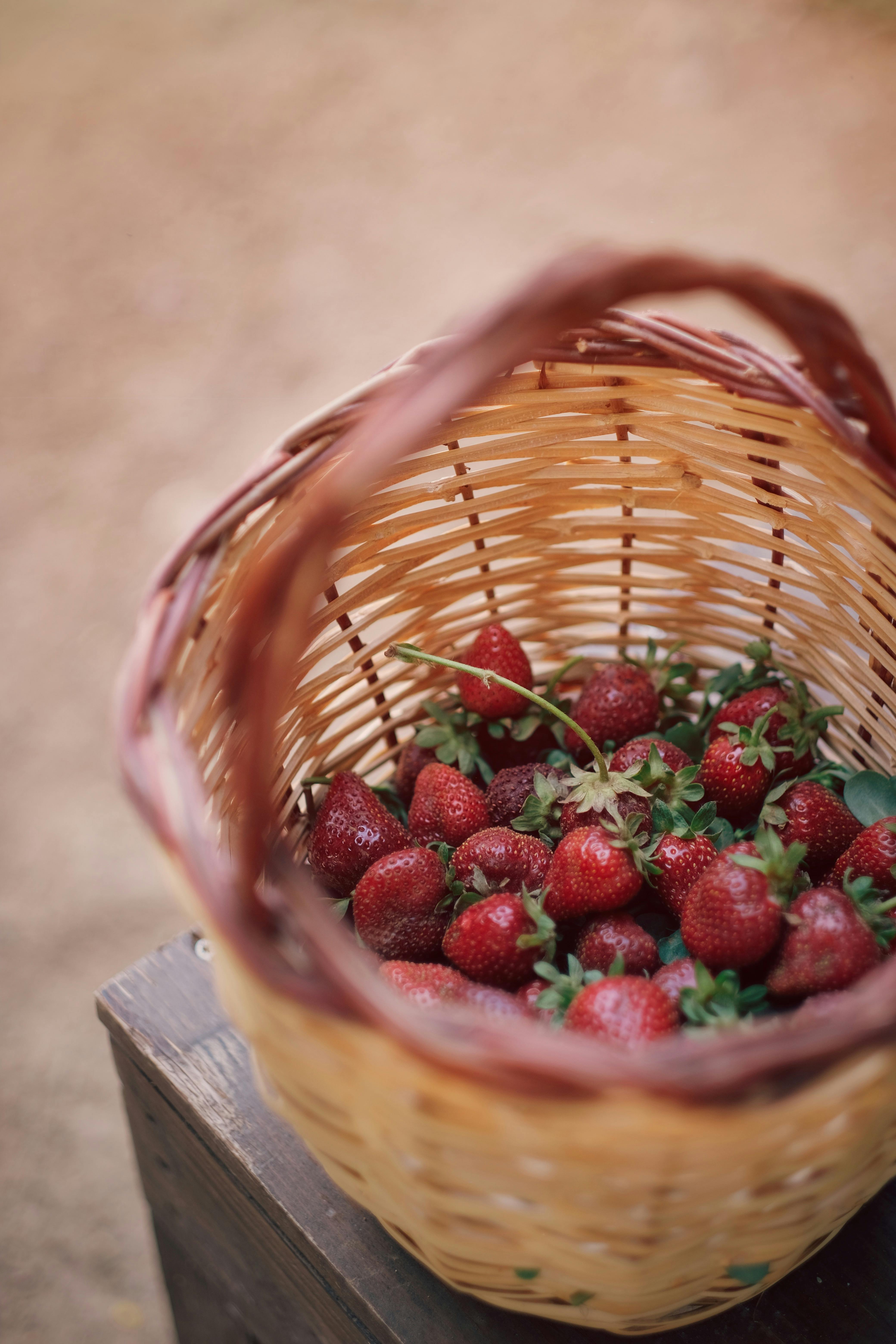 strawberries in basket