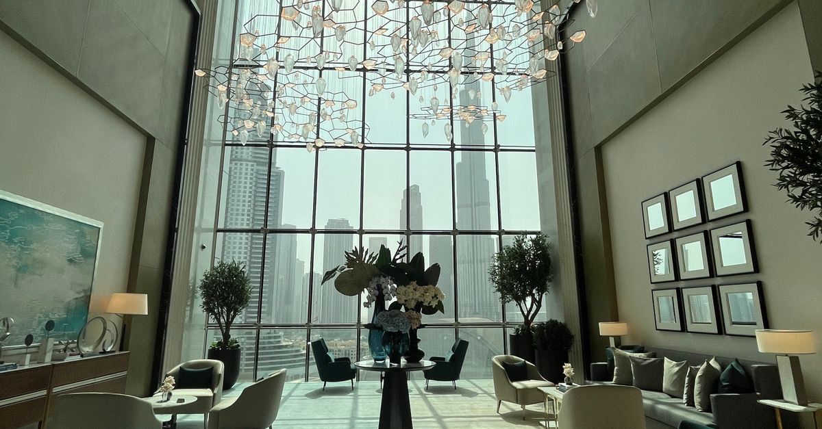 Illustration of Luxurious Interior Bundle Style Skyscraper Apartment