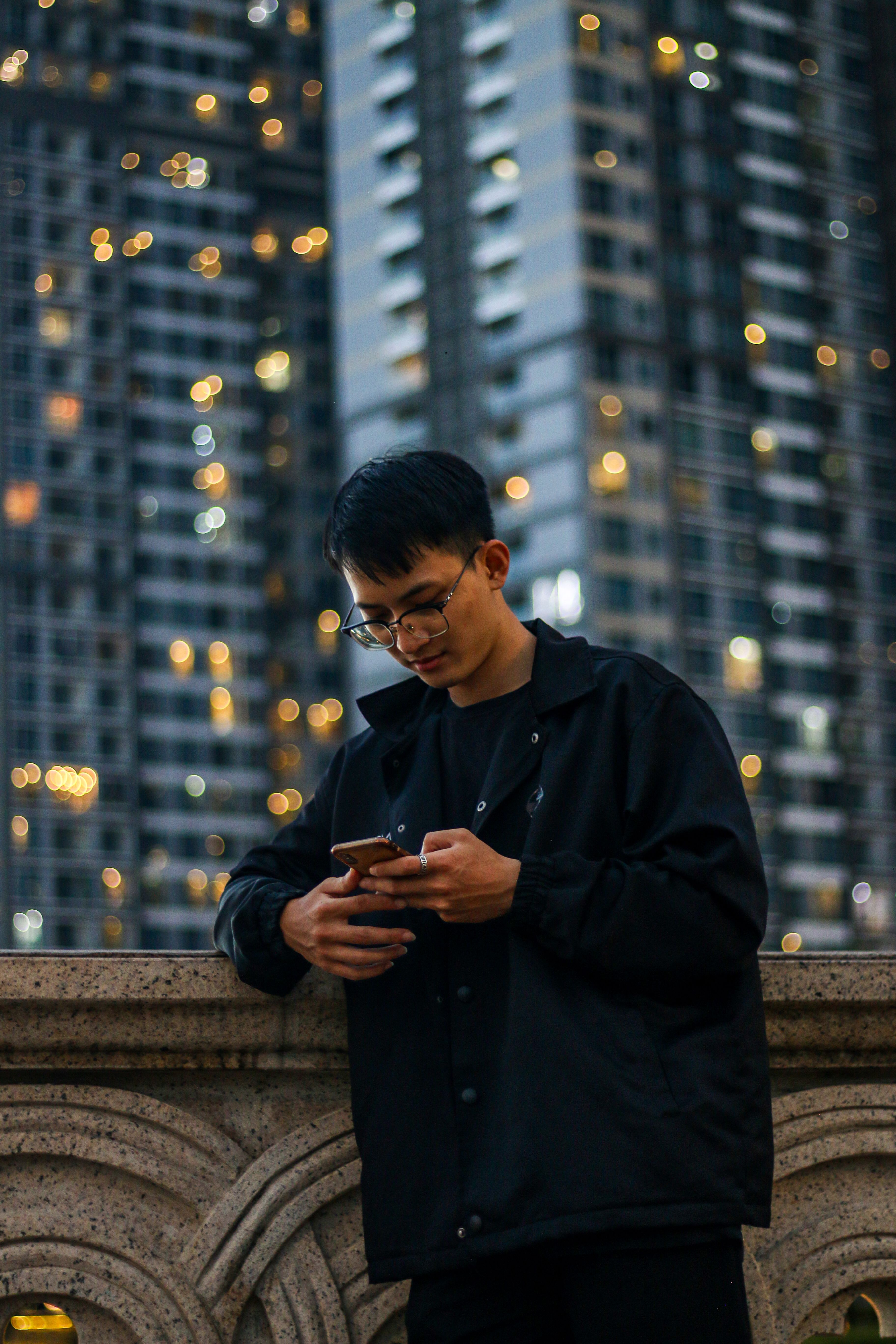 Person using dating app on mobile phone