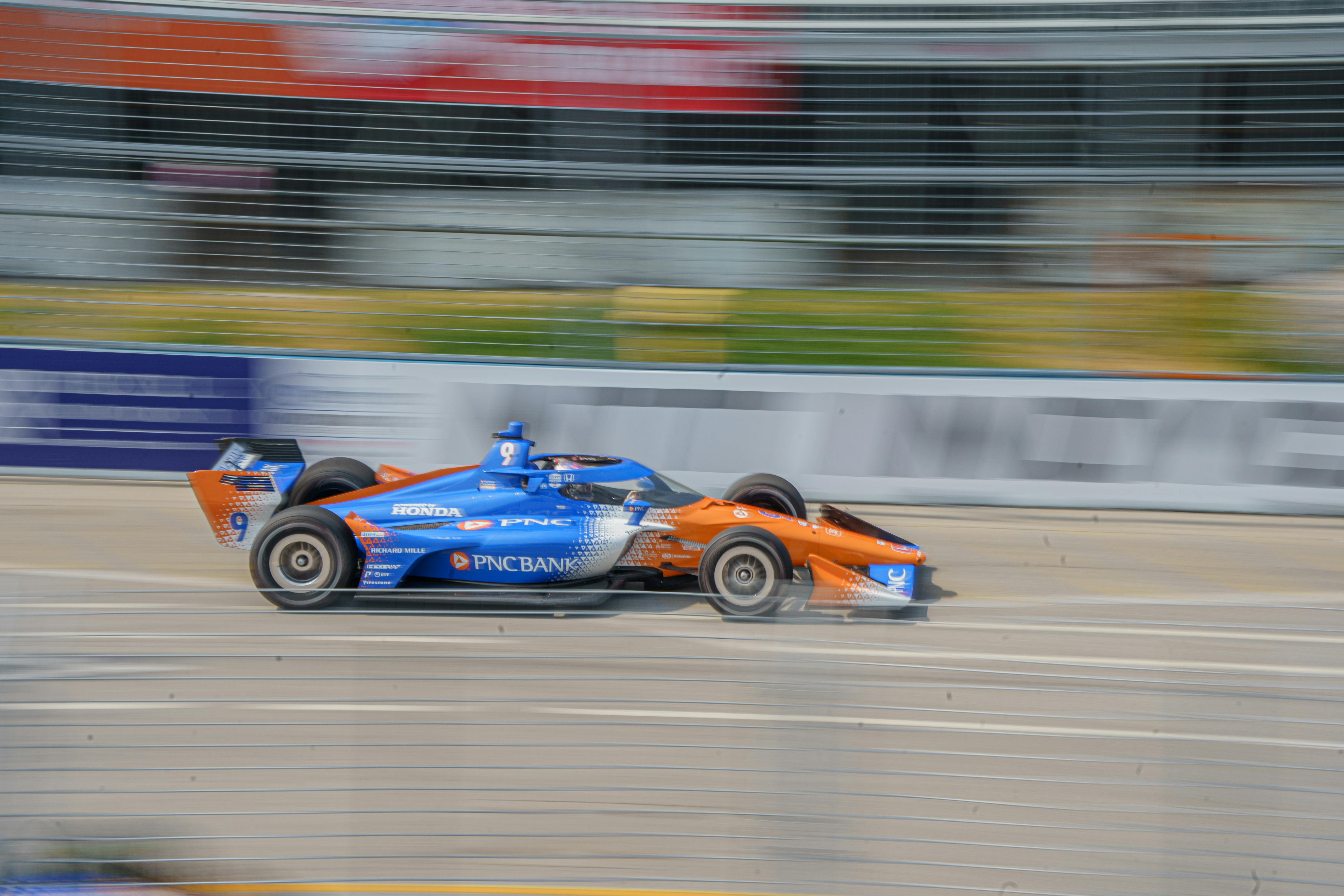 PNC Bank Honda Race Car on the Track · Free Stock Photo