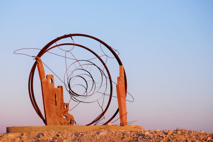 Abstract Sculpture On A Beach