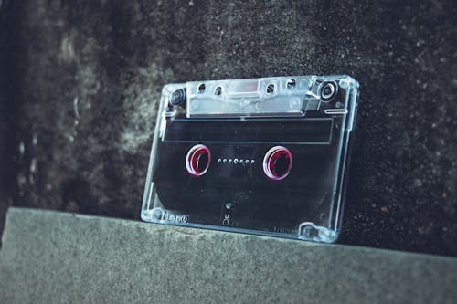 Cassette Tape On Concrete Surface