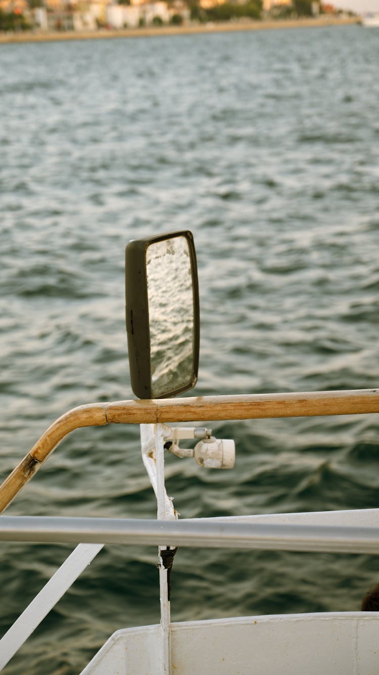 Mirror On Boat Railing