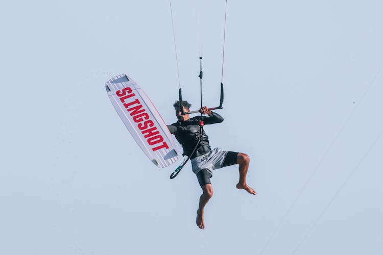 Kitesurfer In Air