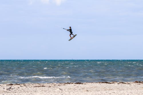 Základová fotografie zdarma na téma dobrodružství, kitesurfer, kitesurfing