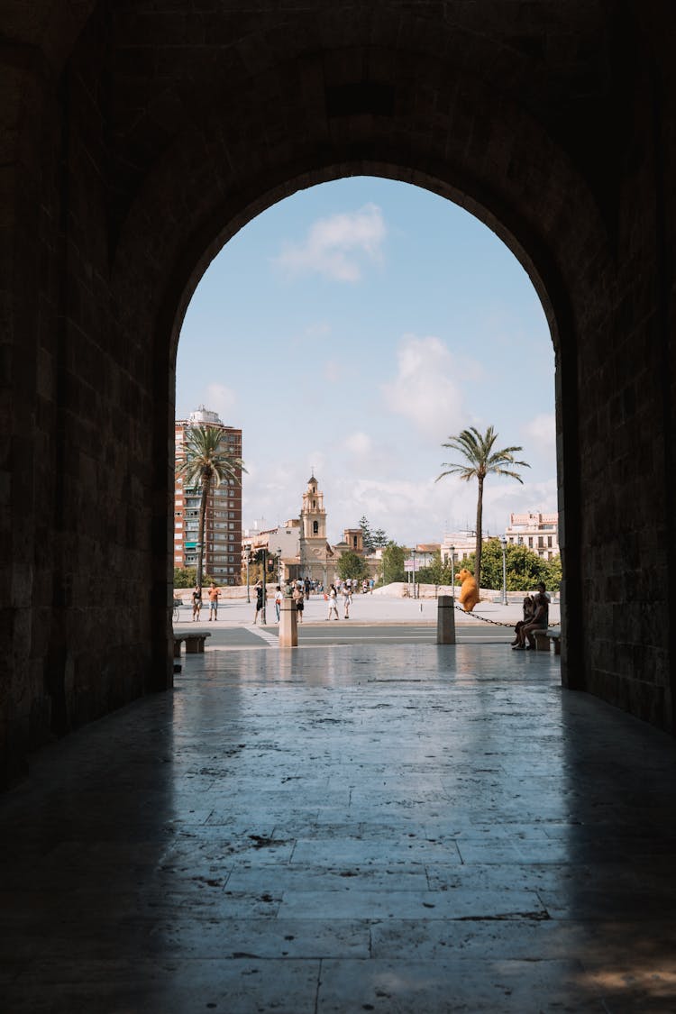 View Of A Square In Valencia