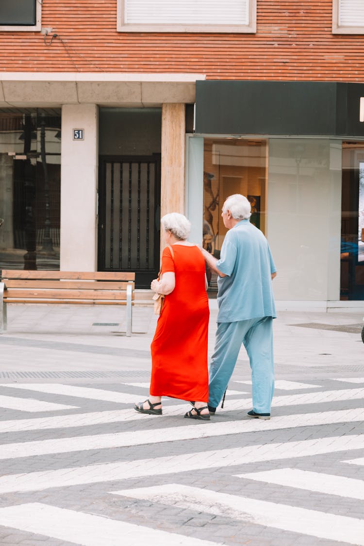 Elderly Couple On Street