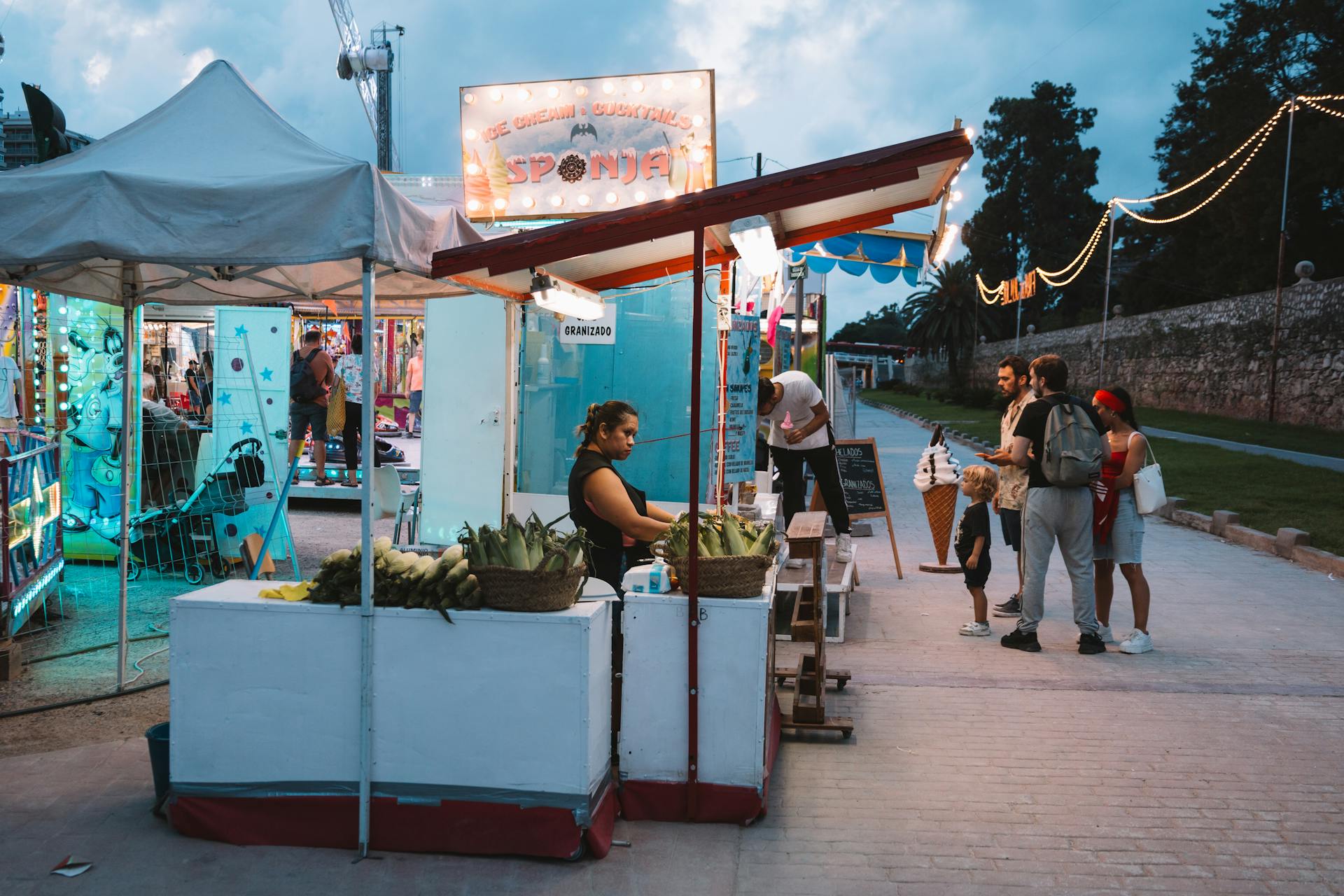 Merchant Selling Corn by Fairground