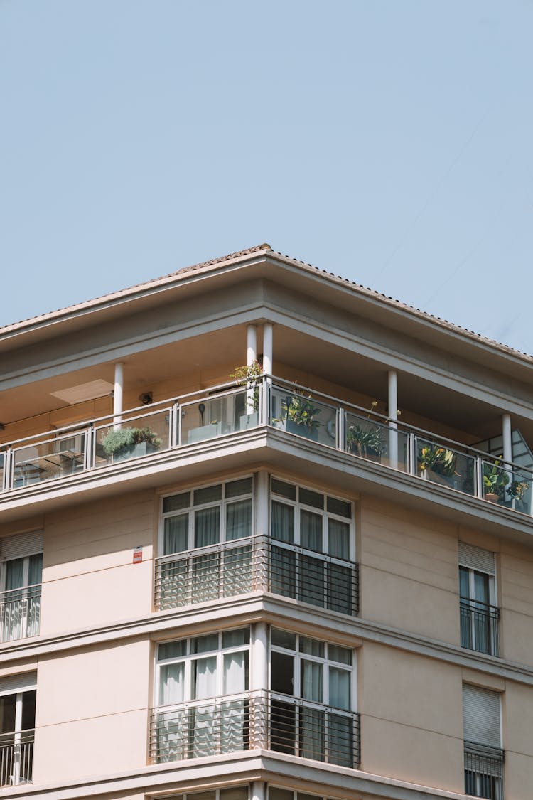 Residential Building With Balconies