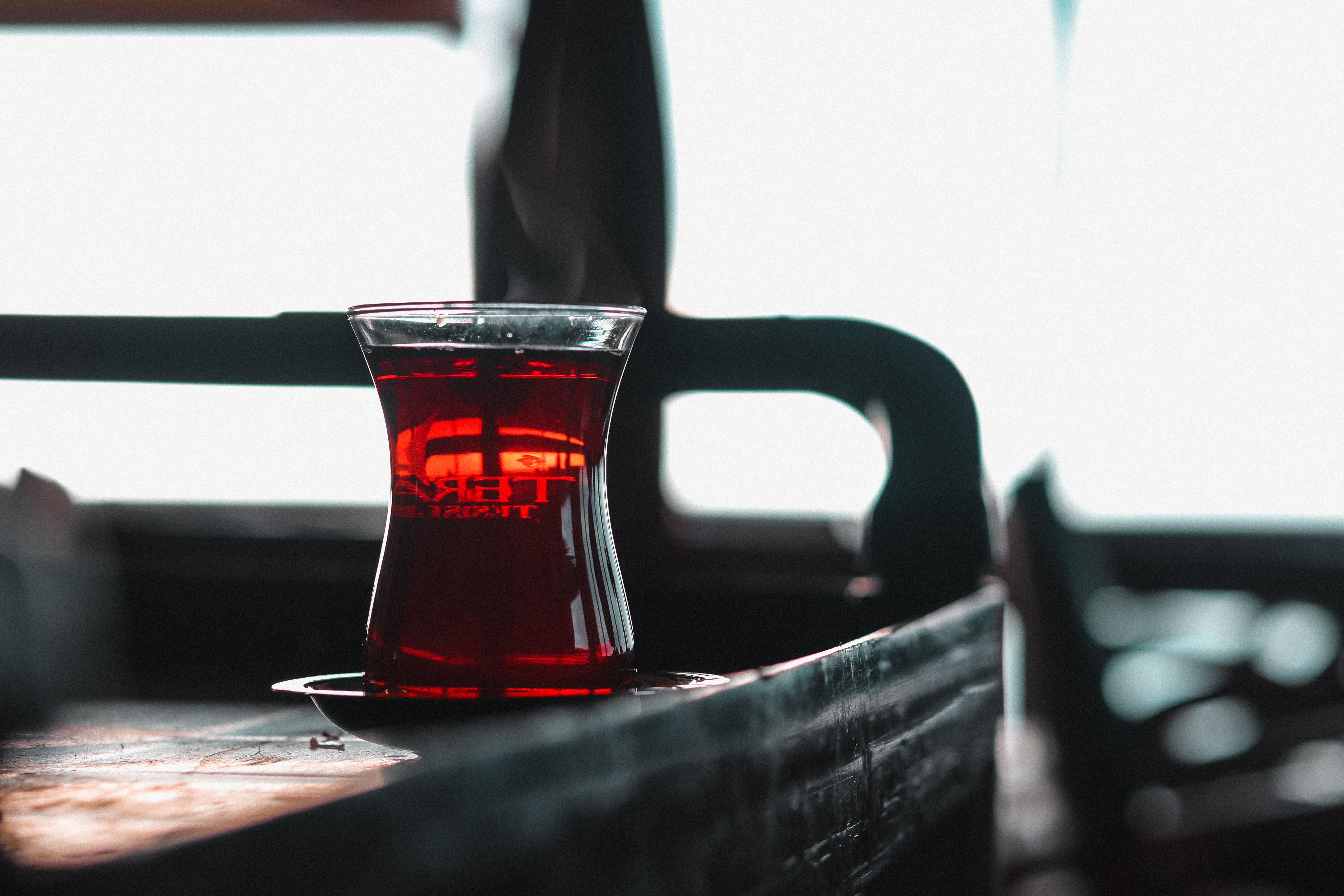 Turkish Tea In Glass On Table Free Stock Photo turkish-tea-in-glass-on-table-free-stock-photo