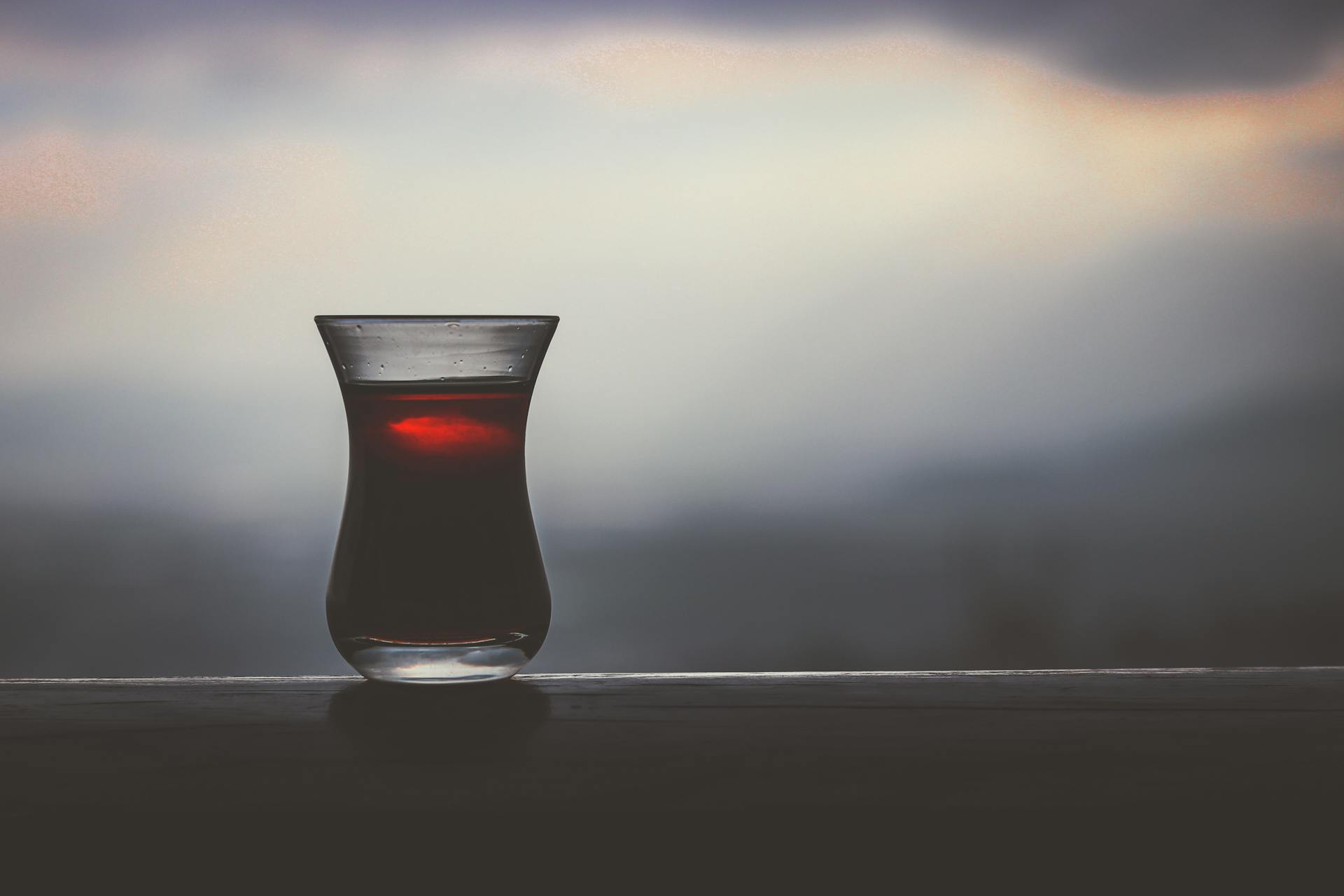 Close-Up Photo of Filled Turkish Tea Glass