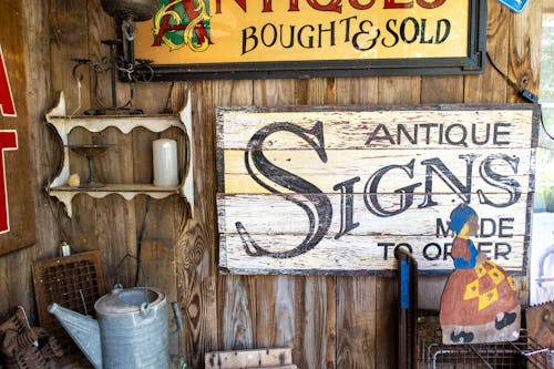 Free stock photo of antique shop, antique signs, antique signs made to order