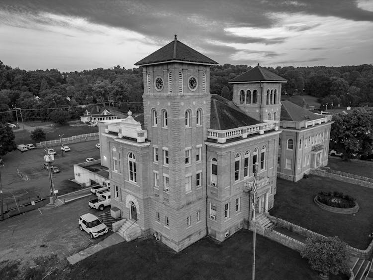 Aerial Photo Of Wise County Courthouse, Virginia, USA