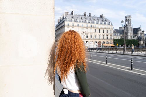 Gratis stockfoto met achteraanzicht, gekruld haar, ginger