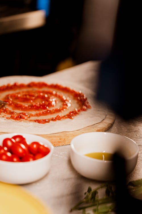 ソース, テーブル, トマトの無料の写真素材