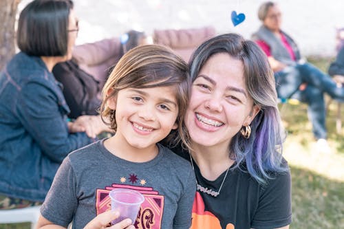 Smiling Mother with Son