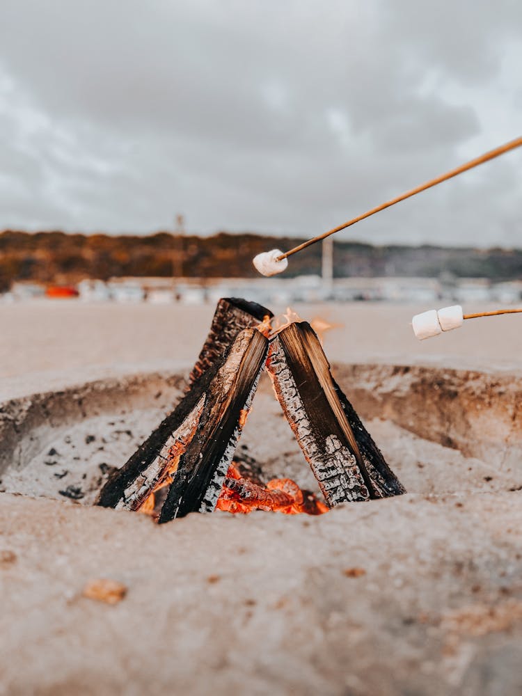 Summer Bonfire On The Beach