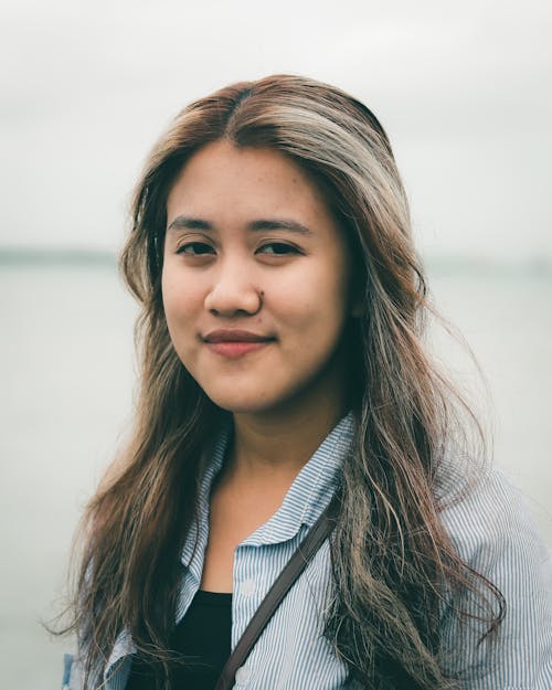 Portrait of a Young Smiling Woman