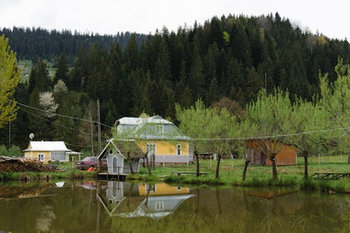 Foto stok gratis bangunan, dalam, danau