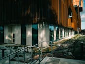 Modern Office Building with Big Windows