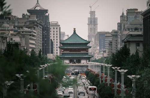 Bell Tower of Xi An City in China