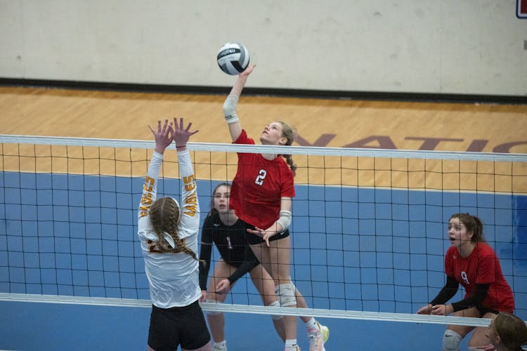 Women Playing Volleyball