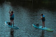 Girls paddling on Toronto Island