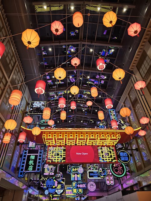 Fotos de stock gratuitas de China, ciudad china, luces brillantes