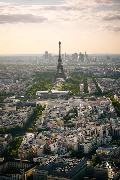 Paris Cityscape with Eiffel Tower behind