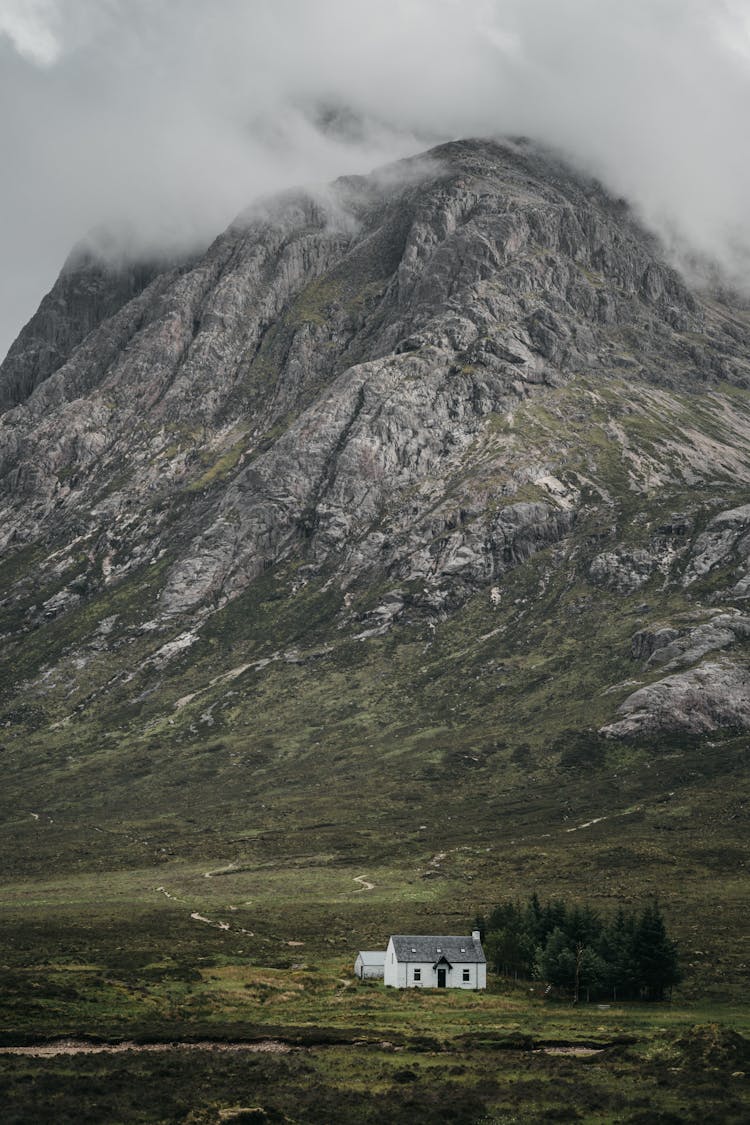 Building Under Mountain In Scotland