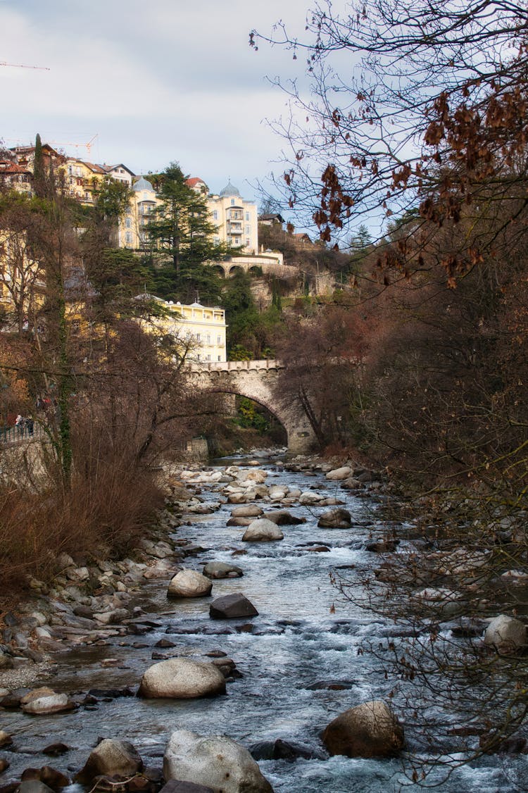 Gothic Bridge Over River