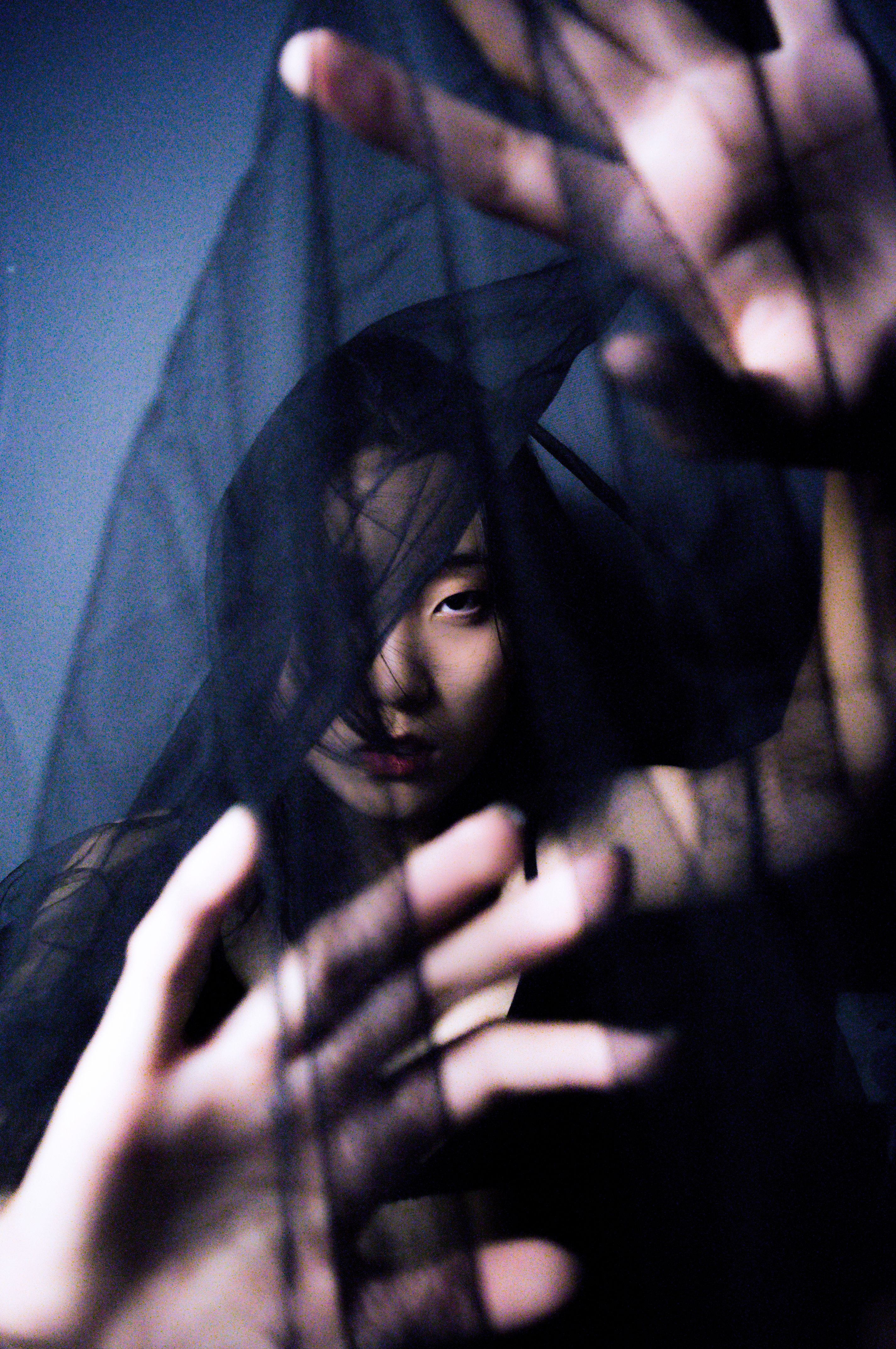 Woman under Black Veil · Free Stock Photo