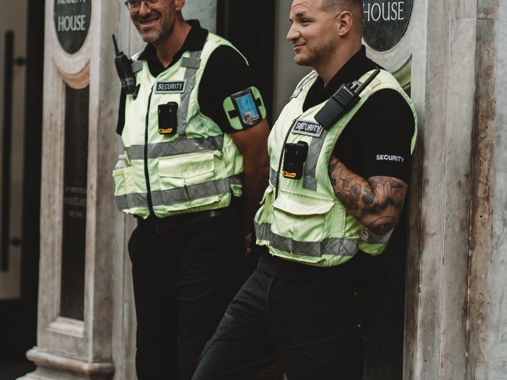 Two of our officers on duty at a London premises