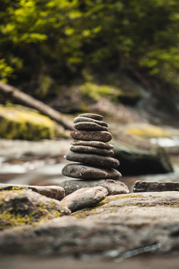 Close Up Of Stacked Stones 