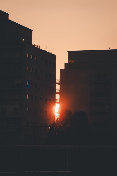 Sunset in City