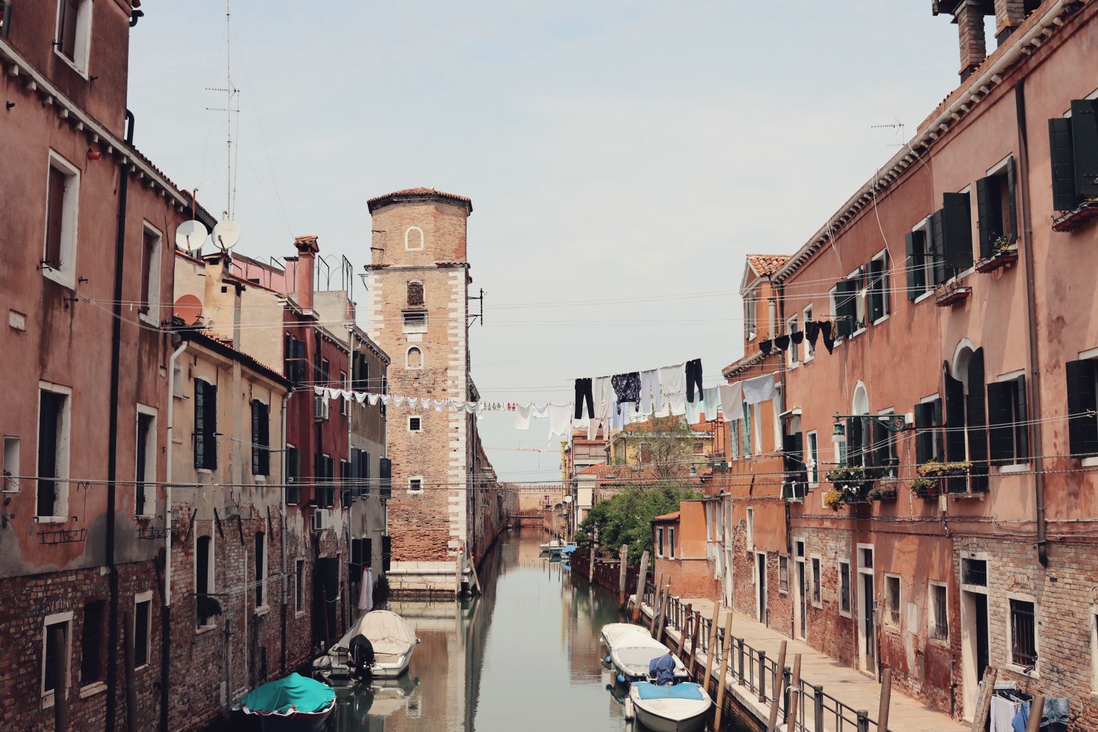 Castello, ten minutes east of the Doge’s Palace. Washing across the canal is the sign you have left the tourist city.