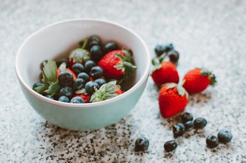 Blueberries And Strawberries