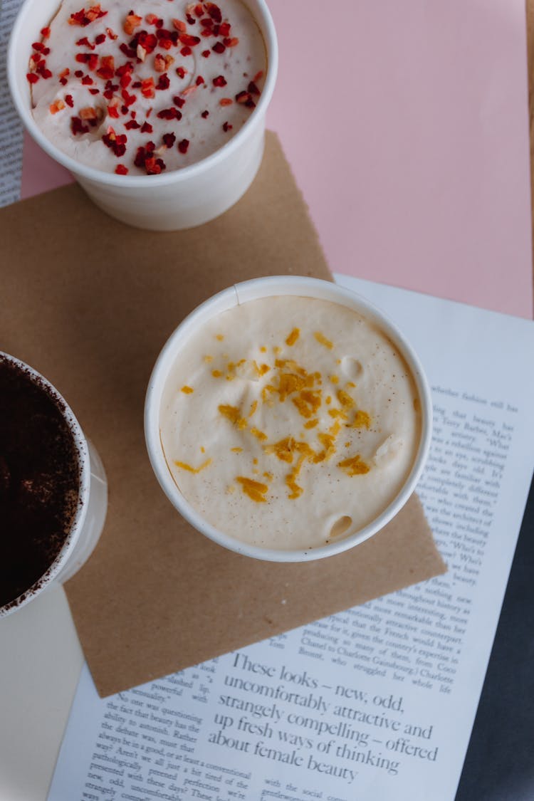 Cups With Fruit Shakes