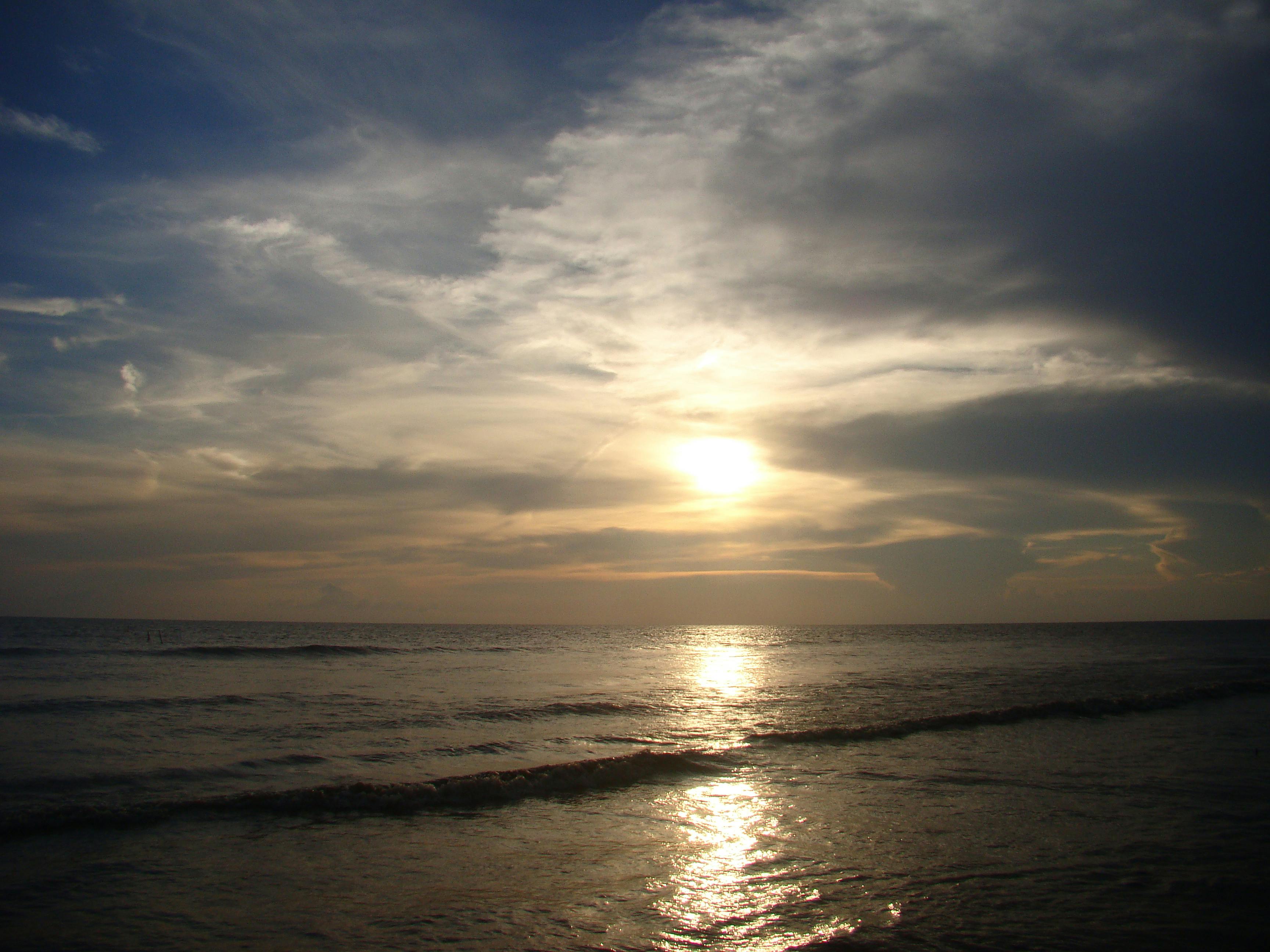 Luxury car in sunset