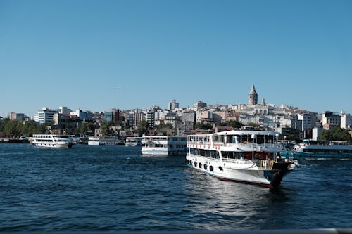 Ferries Sailing on Istanbul Coast