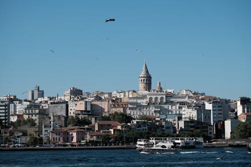 Galata Tower over Coast of Istanbul