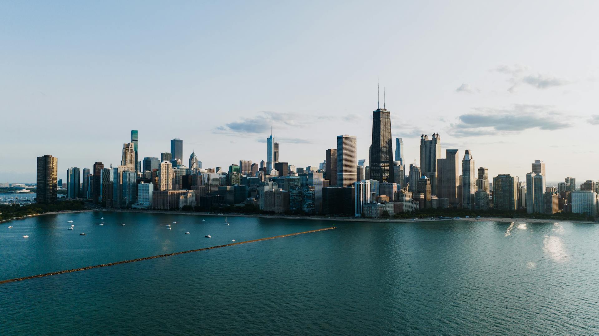 Skyscrapers on Lakeshore in Chicago