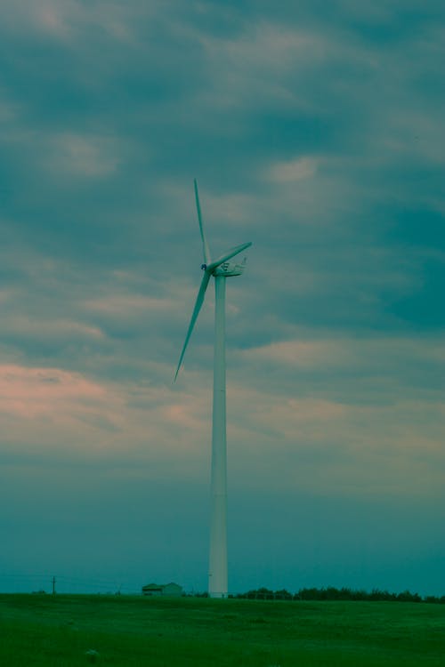 Wind Turbine under Clouds