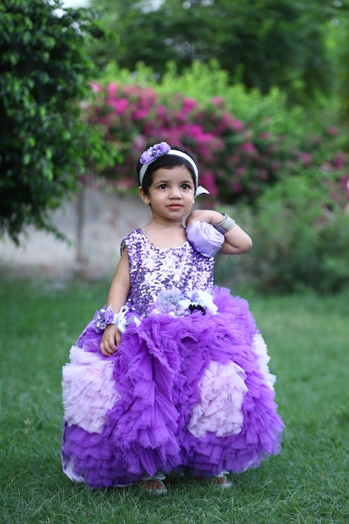 Child Model in Glistening Dress