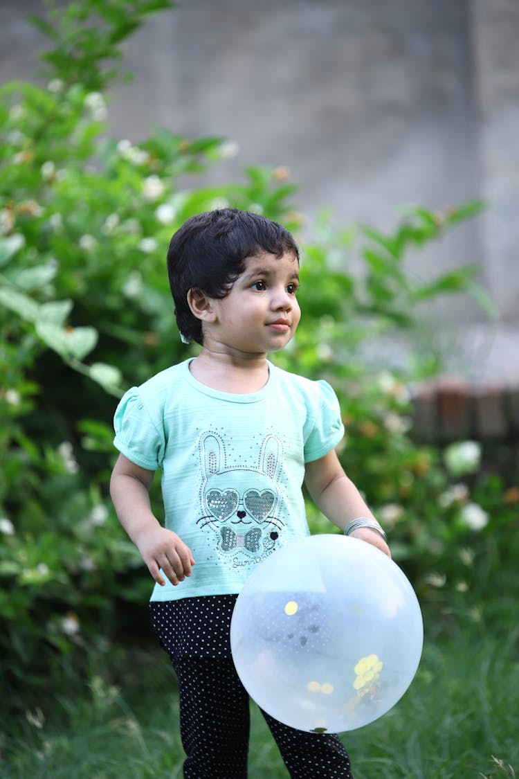 Portrait Of Girl With Balloon