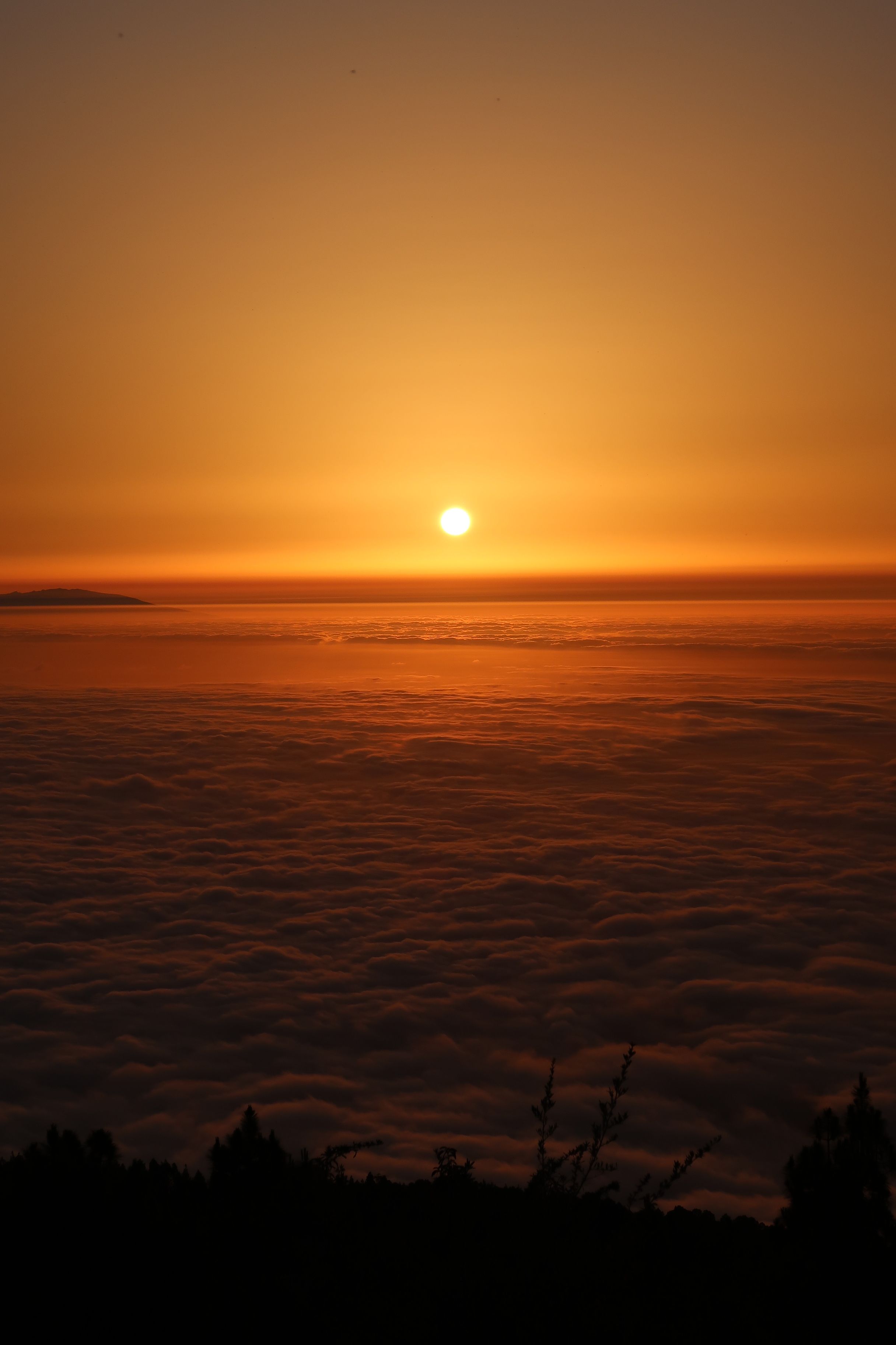 Yellow Sky over Clouds at Sunset · Free Stock Photo