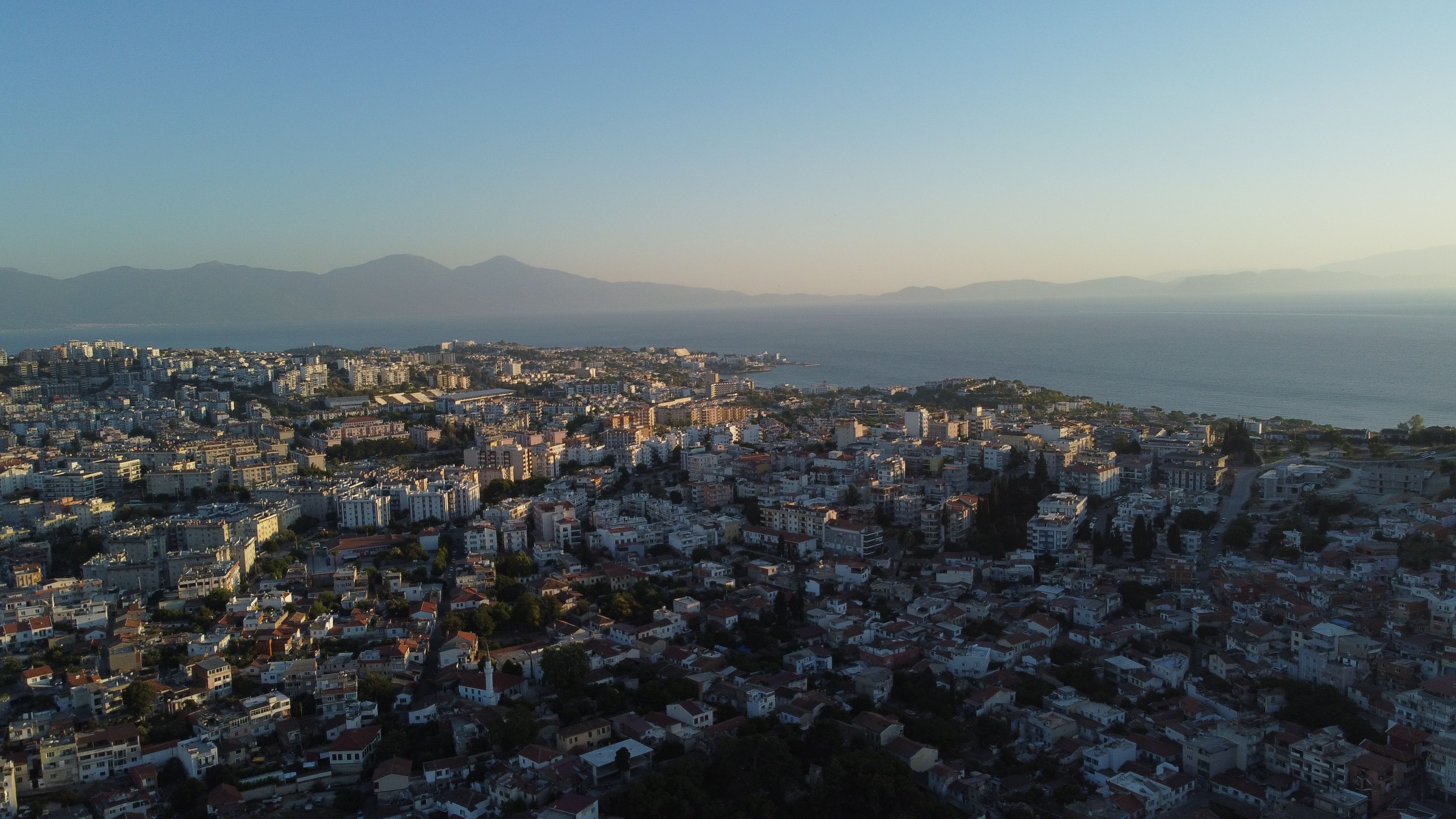 Aerial View of a Coastal City · Free Stock Photo